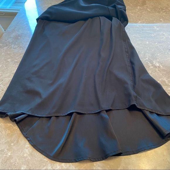 Marciano black Asymmetrical Satin pencil skirt size 4 - Picture 6 of 8